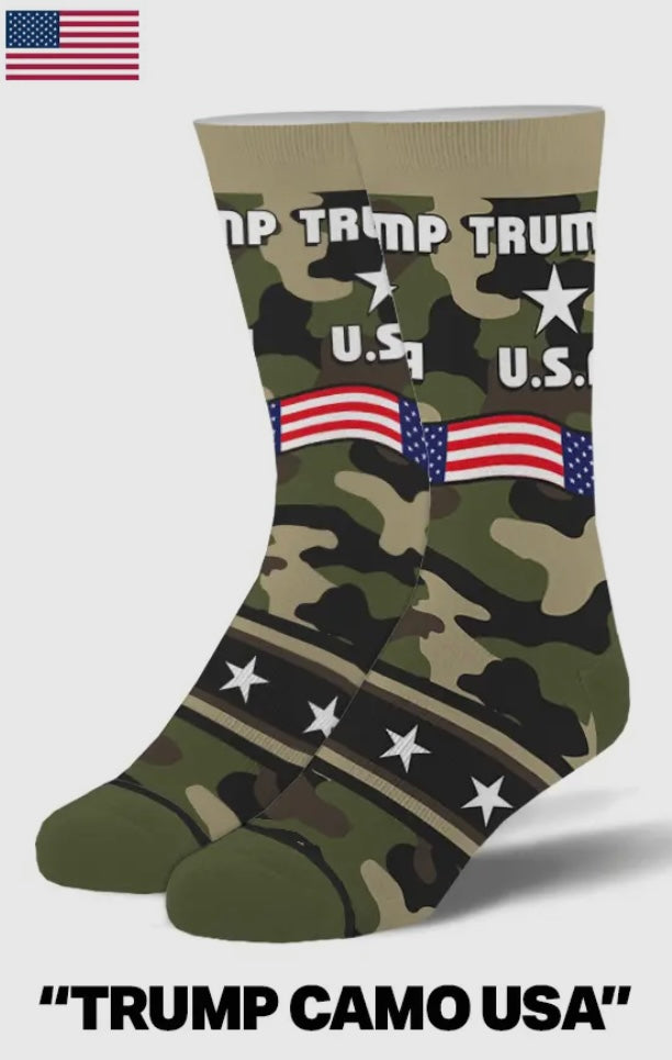 President Trump Camo Unisex Socks USA Cool Socks Brand - Novelty Socks And Slippers