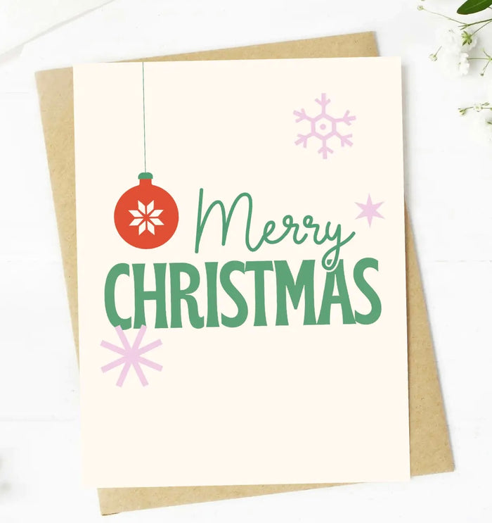 Cute Christmas Greeting Card MERRY CHRISTMAS *Made In The USA!
