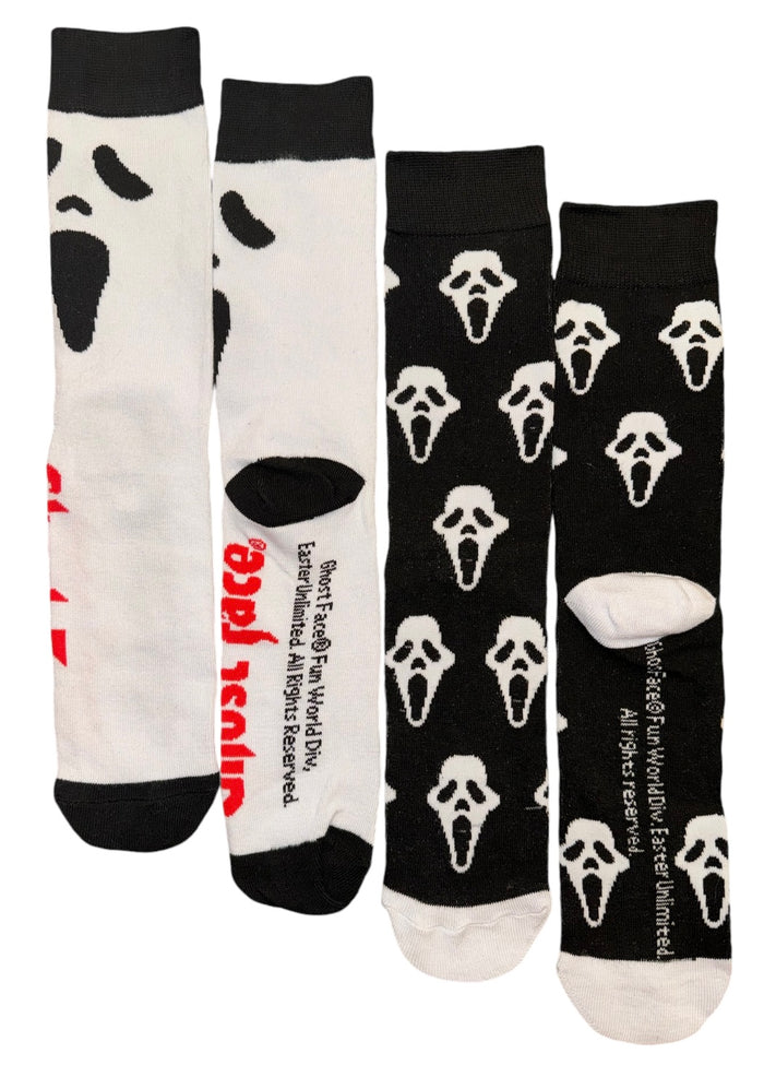 GHOSTFACE Men’s 2 Pair Of Halloween Socks BIOWORLD Brand