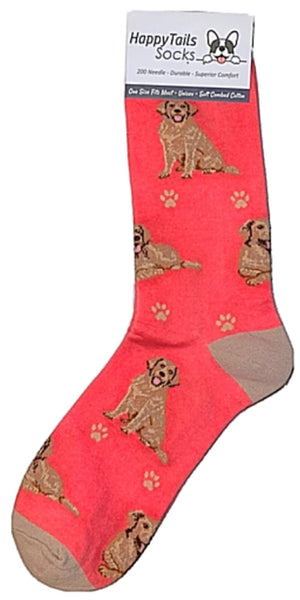 GOLDEN RETRIEVER Dog Unisex Socks By E&S Pets CHOOSE SOCK DADDY, HAPPY TAILS, LIFE IS BETTER - Novelty Socks for Less