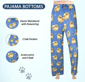 COMFIES Brand Unisex POMERANIAN Pajama Bottoms E&S Pets (CHOOSE SIZE)