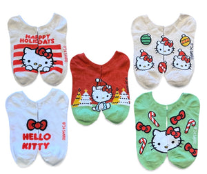 HELLO KITTY Ladies Christmas 5 Pair Of No Show Socks My Melody - Novelty Socks And Slippers
