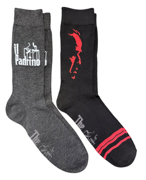 THE GODFATHER Movie Men’s 2 Pair of Socks ‘IL PADRINO’ - Novelty Socks And Slippers