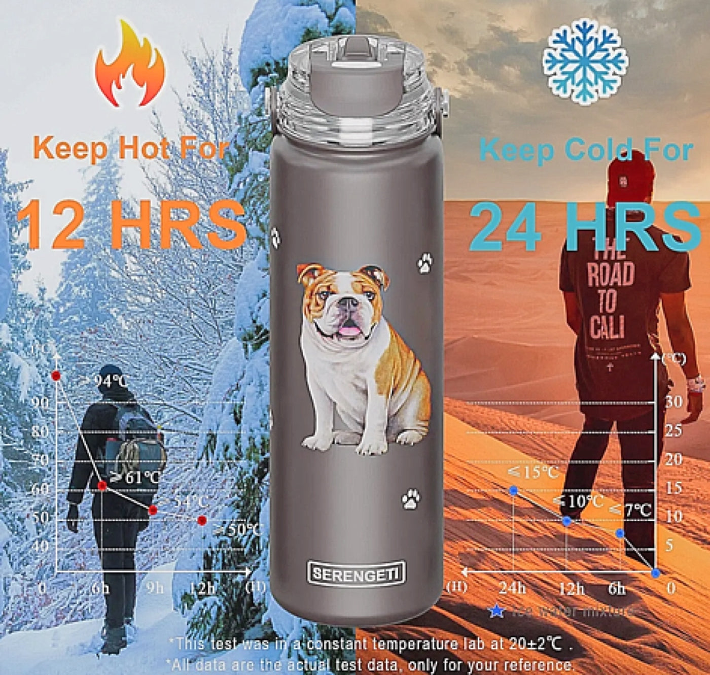 GOLDENDOODLE Dog Stainless Steel 24 Oz. Water Bottle SERENGETI Brand By E&S  Pets