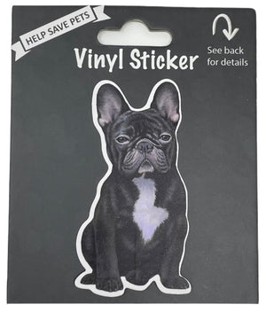 FRENCH BULLDOG Vinyl Sticker By E&S Pets (CHOOSE COLOR)