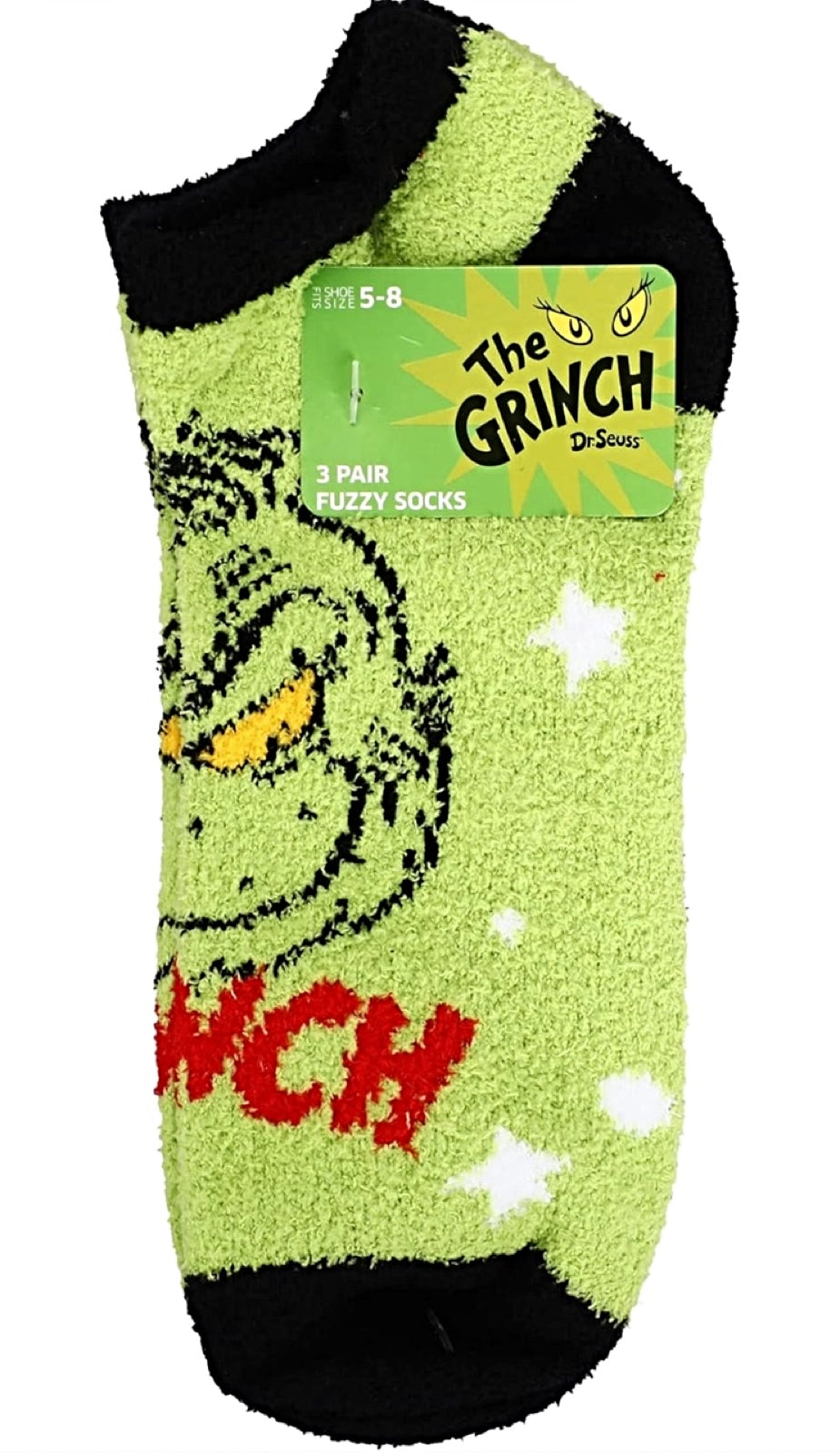 Grinch Fuzzy Socks Adult