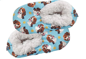 COMFIES BRAND Ladies BEAGLE DOG Non-Skid SLIPPERS By E&S Pets - Novelty Socks for Less