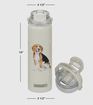 BEAGLE Dog Stainless Steel 24 Oz. Water Bottle SERENGETI Brand By E&S PETS