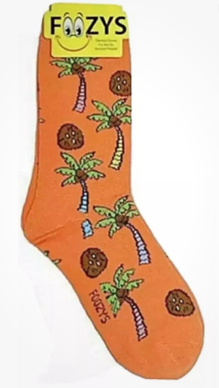 FOOZYS Brand Ladies PALM TREES & COCONUT Socks