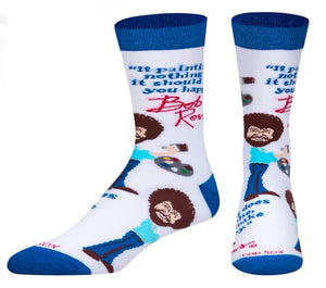 BOB ROSS Unisex Socks IF PAINTING DOES NOTHING ELSE, IT SHOULD MAKE YOU HAPPY’ COOL SOCKS Branx