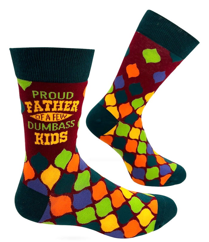PROUD FATHER OF A FEW DUMBASS KIDS Men's Socks FABDAZ Brand