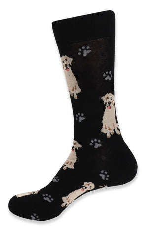 PARQUET BRAND MEN’S GOLDEN RETRIEVER DOG SOCKS (CHOOSE COLOR)