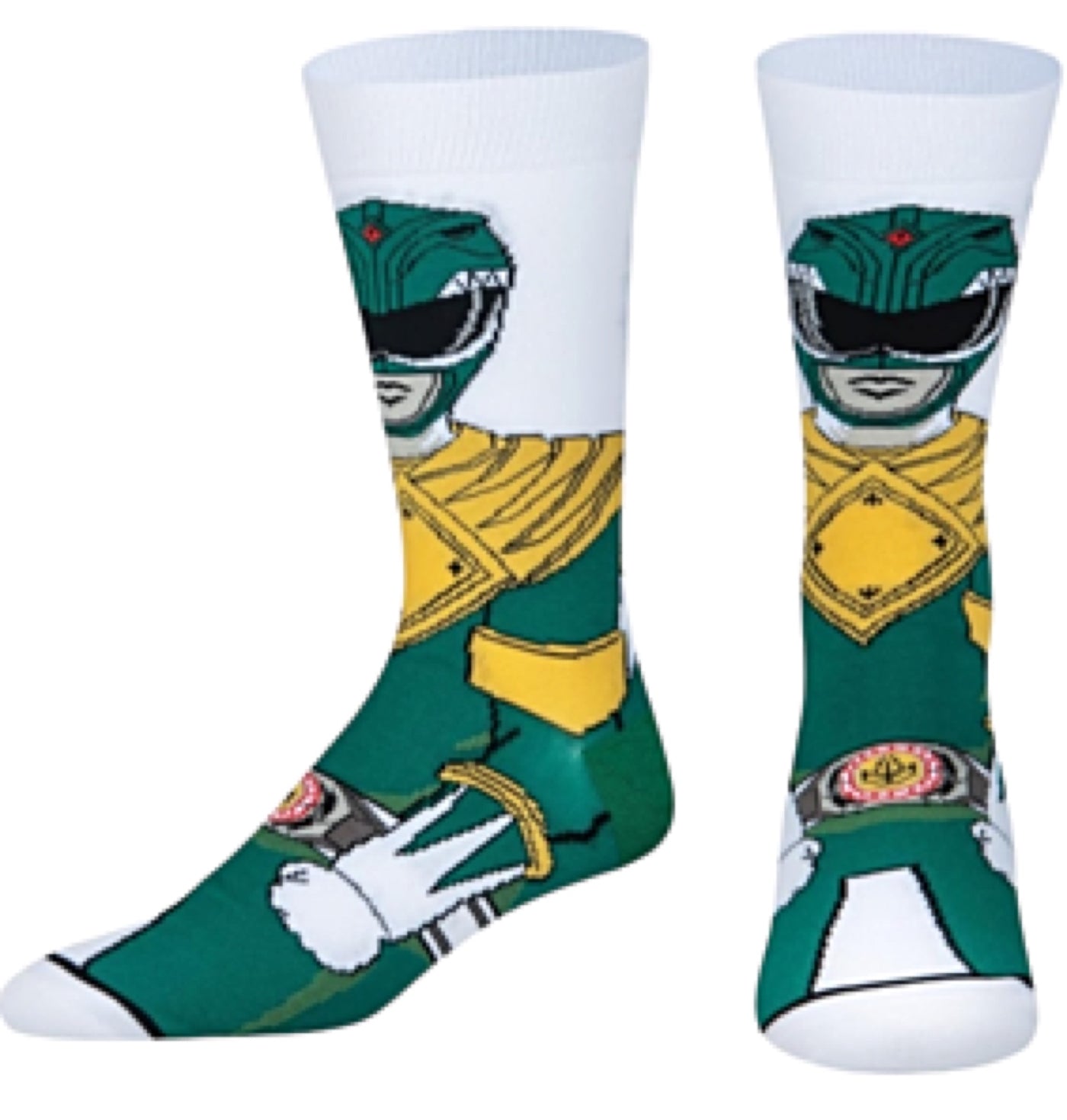 POWER RANGERS Men’s GREEN RANGER 360 Socks ODD SOX Brand