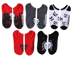 HALLOWEEN II Ladies 5 Pair Of MICHAEL MYERS No Show Socks ‘THE NIGHTMARE HAS ONLY JUST BEGUN’