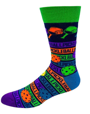 FABDAZ Brand Men’s PICKLEBALL Socks ‘HOLE-Y BALLS’ - Novelty Socks And Slippers