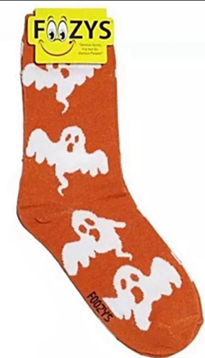 FOOZYS Brand Ladies HALLOWEEN GHOST Socks GHOSTS ALL OVER