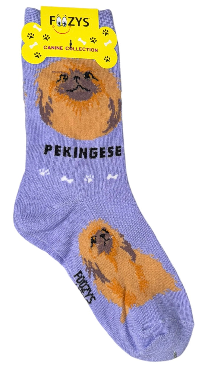 FOOZYS Brand Ladies PEKINGESE Dog Socks