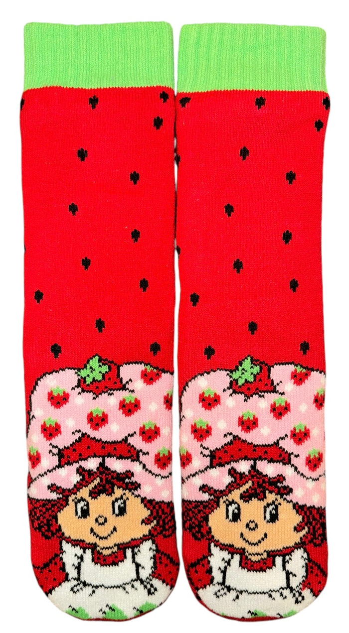 STRAWBERRY SHORTCAKE Ladies Gripper Bottom Cozy Warmer Slipper Socks