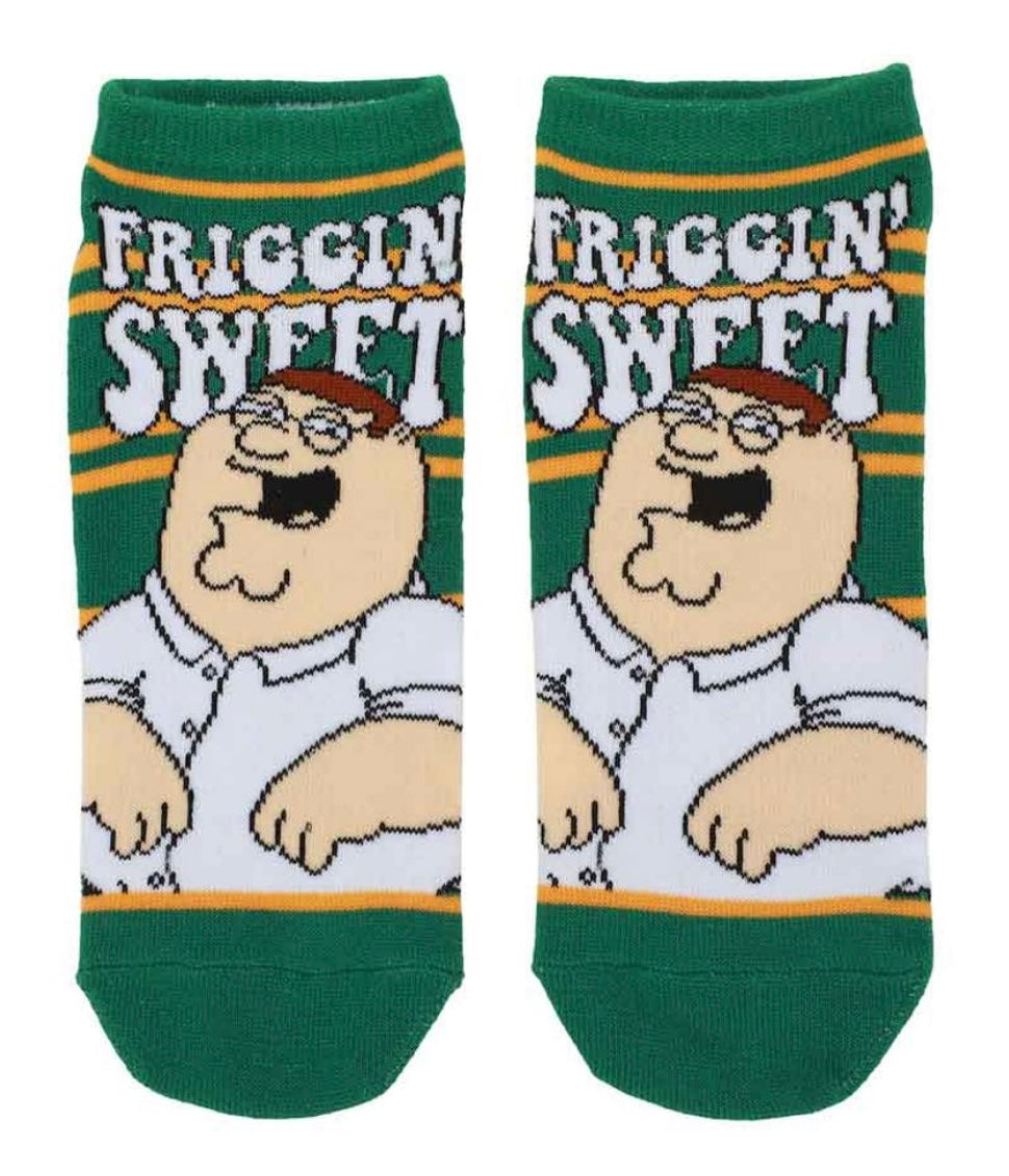 FAMILY GUY TV Show Ladies 5 Pair Of Ankle Socks ‘FRIGGIN’ SWEET’ BIOWORLD Brand - Novelty Socks And Slippers