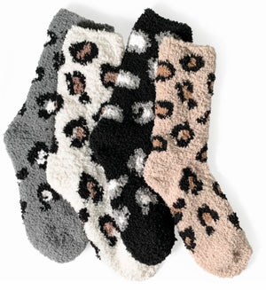 COZY PLUSH Ladies ANIMAL PRINT Socks