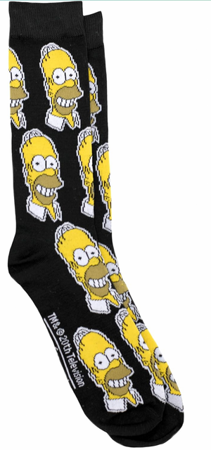 THE SIMPSONS Men’s 2 Pair Of BART & HOMER SIMPSON Socks - Novelty Socks And Slippers