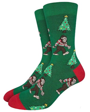 GOOD LUCK SOCK Brand Men’s BIG FOOT CHRISTMAS Socks - Novelty Socks for Less
