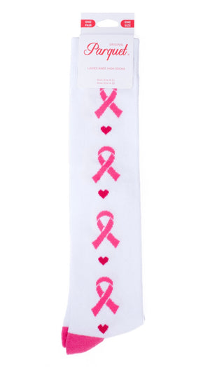 PARQUET Brand Ladies BREAST CANCER AWARENESS Knee High Socks