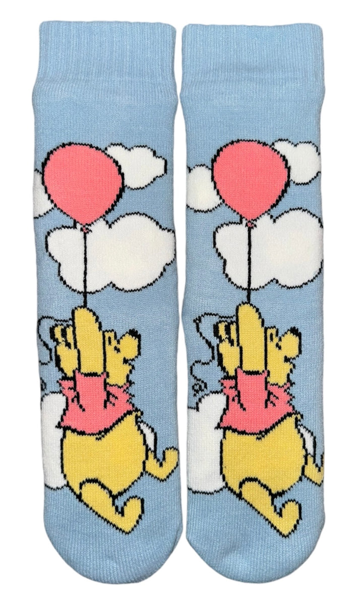 DISNEY WINNIE THE POOH Ladies Gripper Bottom Cozy Warmer Slipper Socks