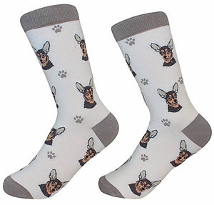 BLACK CHIHUAHUA Dog Unisex Socks By E&S Pets CHOOSE SOCK DADDY, HAPPY TAILS, LIFE IS BETTER - Novelty Socks for Less