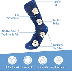 GOLDENDOODLE Dog Unisex Socks By E&S Pets CHOOSE SOCK DADDY, HAPPY TAILS, LIFE IS BETTER - Novelty Socks for Less