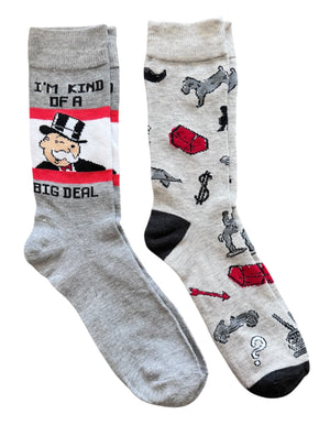 MONOPOLY Men’s 2 Pair Of Socks ‘I’M KIND OF A BIG DEAL’ - Novelty Socks And Slippers