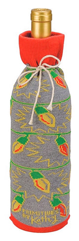 PRIMITIVES BY KATHY CHRISTMAS ALCOHOL WINE BOTTLE ‘LET’S GET LIT’ - Novelty Socks for Less