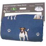 COMFIES LOUNGE PJ SHORTS Ladies JACK RUSSELL Dog By E&S PETS - Novelty Socks And Slippers