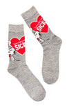 PEANUTS Men’s Snoopy VALENTINES DAY Socks ‘LOVE MAKES ME SICK’ - Novelty Socks And Slippers