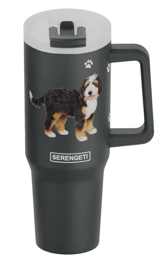 BERNEDOODLE DOG 40 Oz. Stainless Steel Ultimate Hot & Cold Tumbler By E&S PETS