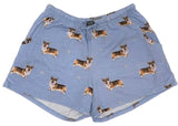 COMFIES Brand LOUNGE PJ SHORTS Ladies WELSH CORGI Dog Lounge PJ Shorts By E&S PETS - Novelty Socks And Slippers