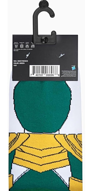 POWER RANGERS Men’s GREEN RANGER 360 Socks ODD SOX Brand - Novelty Socks for Less