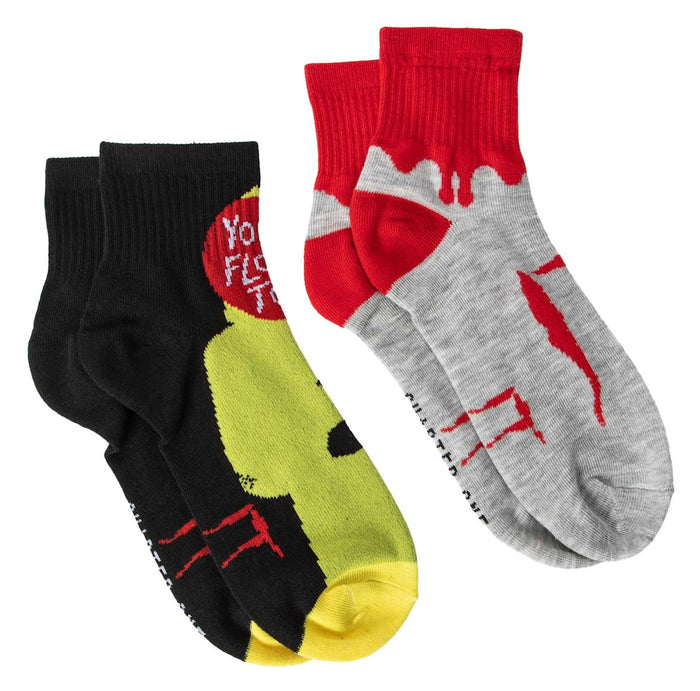 IT The Movie Ladies PENNYWISE 2 Pair Of Halloween Socks