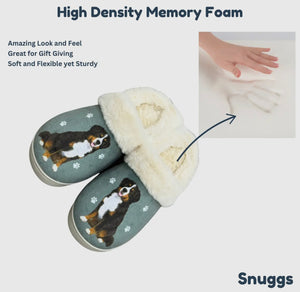 SNUGGS Memory Foam BERNESE MOUNTAIN Dog Non Slip Slippers By E&S Pets (Choose Size)