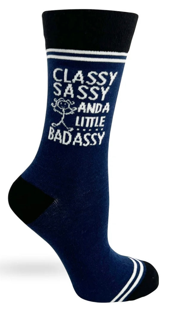 HEY NOW Brand By Fabdaz Unisex Socks CLASSY SASSY & A LITTLE BAD ASSY