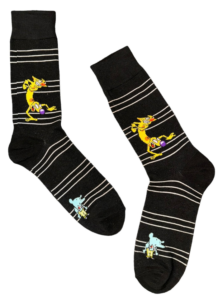 NICKELODEON CATDOG Men's Socks Winslow T Oddfellow (CHOOSE COLOR)