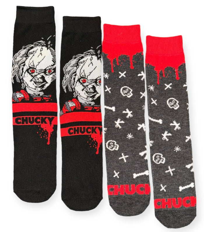 CHUCKY THE MOVIE Men’s 2 Pair Of HALLOWEEN HORROR Socks