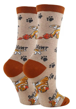 OOOH YEAH Brand Ladies CAT LIFE Socks ‘DON’T STRESS MEOWT’ - Novelty Socks And Slippers