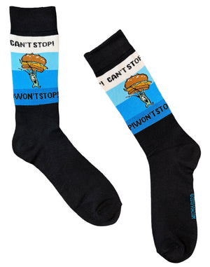 SPONGEBOB SQUAREPANTS Men's PLANKTON Socks ‘CAN’T STOP WON’T STOP!’