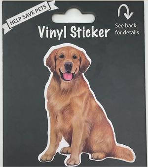 GOLDEN RETRIEVER Dog Vinyl Sticker By E&S Pets