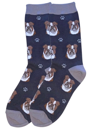 BULLDOG Unisex Socks By E&S Pets CHOOSE SOCK DADDY, HAPPY TAILS, LIFE IS BETTER - Novelty Socks for Less