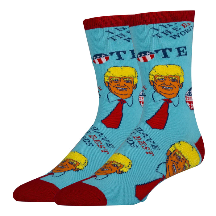 OOOH YEAH Brand DONALD TRUMP Men’s Socks ‘I HAVE THE BEST WORDS’