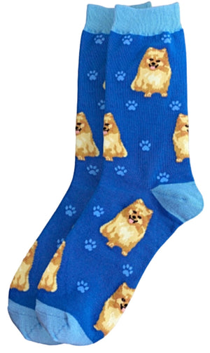 POMERANIAN Dog Unisex Socks By E&S Pets CHOOSE SOCK DADDY, HAPPY TAILS, LIFE IS BETTER - Novelty Socks for Less