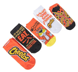 CHEETOS Snacks Ladies 5 Pair Of Ankle Socks ODD SOX Brand ‘IT NOT EASY BEING CHEESY’ - Novelty Socks for Less