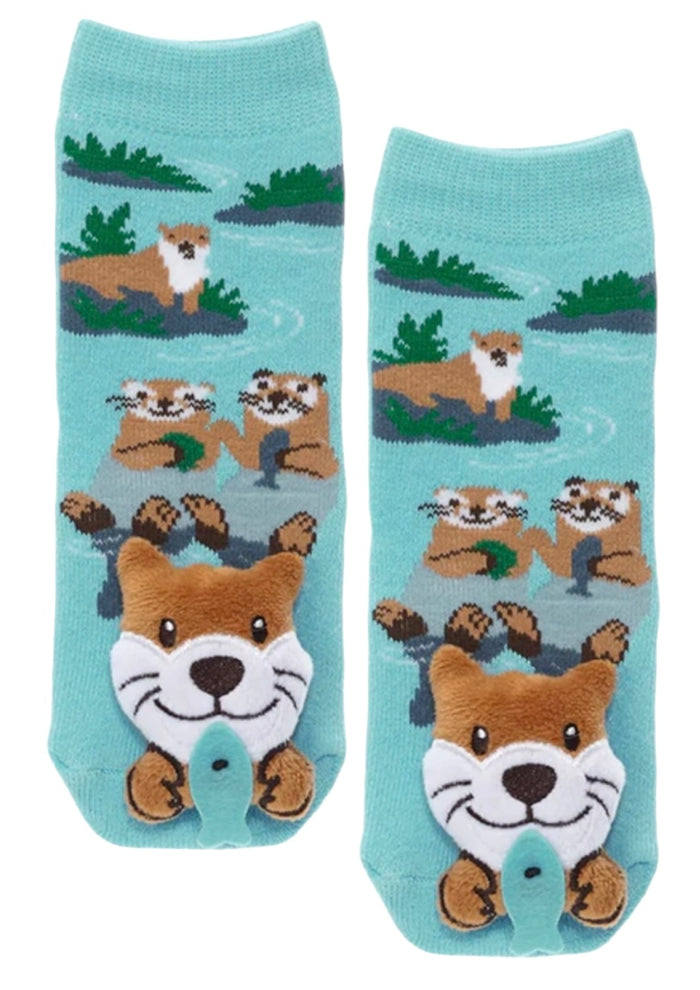 OTTERS Unisex Gripper Bottom Socks MESSY MOOSE Brand